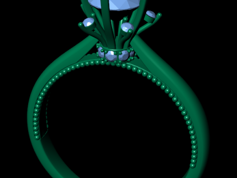 Women diamond engagement ring 3d render 3Dプリントモデル