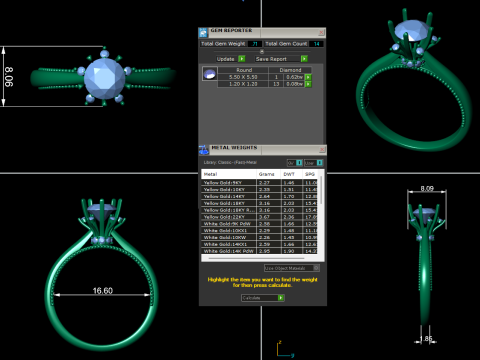 Women diamond engagement ring 3d render 3Dプリントモデル
