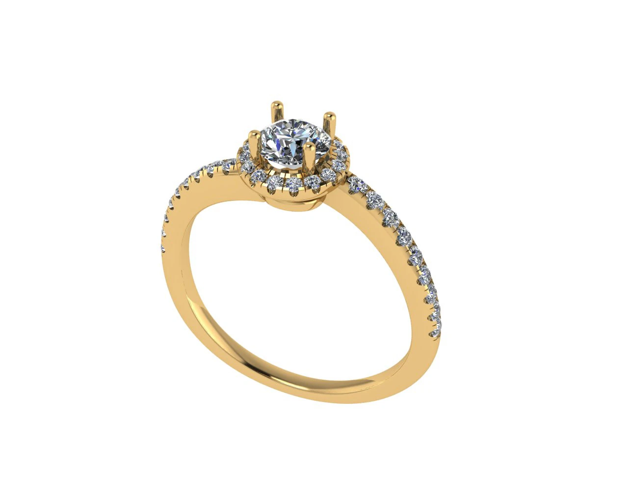 Women diamond engagement ring 3d render 3D Print Model .c4d .max .obj .3ds .fbx .stl .blend 
