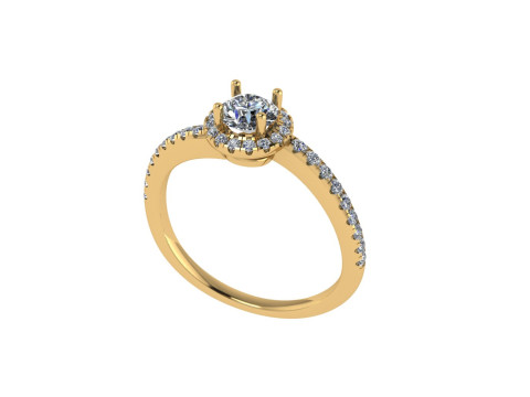 Women diamond engagement ring 3d render 3Dプリントモデル