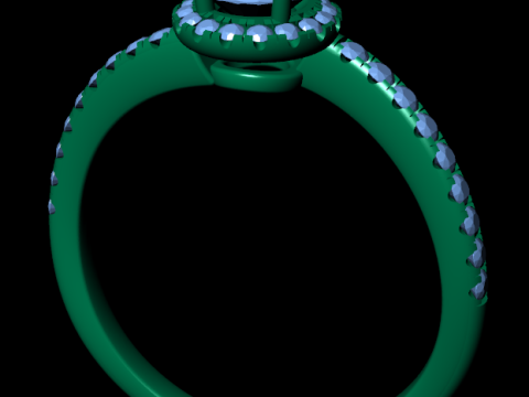 Women diamond engagement ring 3d render 3D Принт Модель