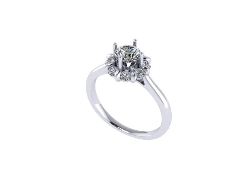 Women diamond engagement ring 3d render 3D Print Model