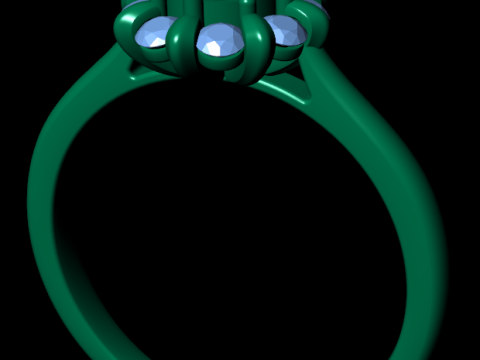 Women diamond engagement ring 3d render 3D Print Model