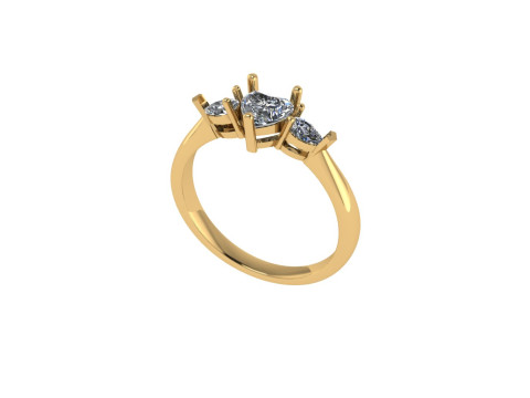Women diamond engagement ring 3d render 3Dプリントモデル