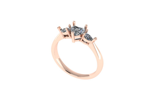 Women diamond engagement ring 3d render 3Dプリントモデル