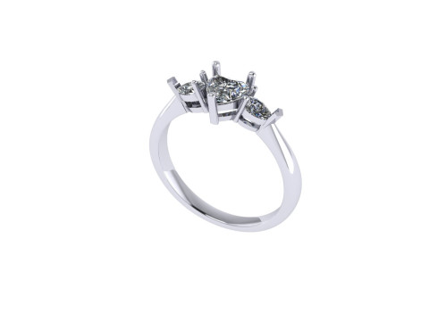 Women diamond engagement ring 3d render 3Dプリントモデル
