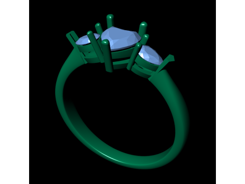 Women diamond engagement ring 3d render 3Dプリントモデル