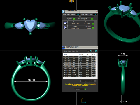 Women diamond engagement ring 3d render 3Dプリントモデル