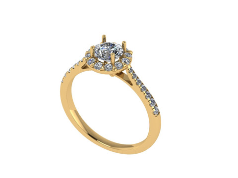 Women diamond engagement ring 3d render 3Dプリントモデル