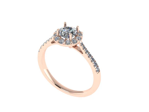 Women diamond engagement ring 3d render 3D Print Model
