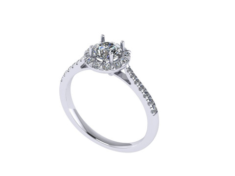Women diamond engagement ring 3d render 3Dプリントモデル