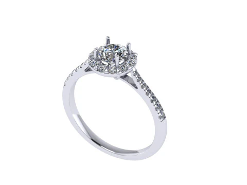 Women diamond engagement ring 3d render 3D Print Model
