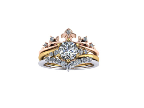 Women diamond engagement ring 3d render 3Dプリントモデル