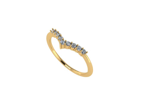 Anel de noivado de diamante feminino renderiza&ccedil;&atilde;o 3d Modelo de Impressão 3D