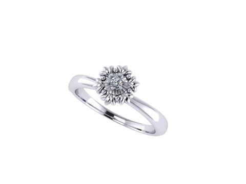 Women diamond engagement ring 3d render 3D Print Model