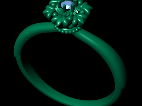 Women diamond engagement ring 3d render 3D Print Model