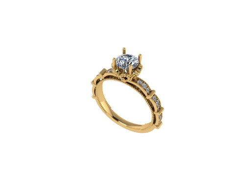 Women diamond engagement ring 3d render 3Dプリントモデル
