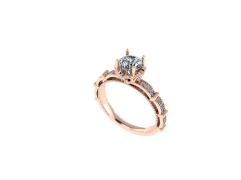 Women diamond engagement ring 3d render 3Dプリントモデル