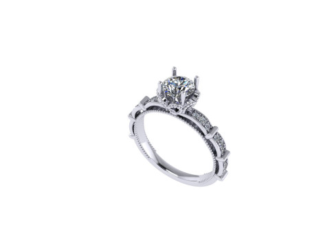 Women diamond engagement ring 3d render 3Dプリントモデル