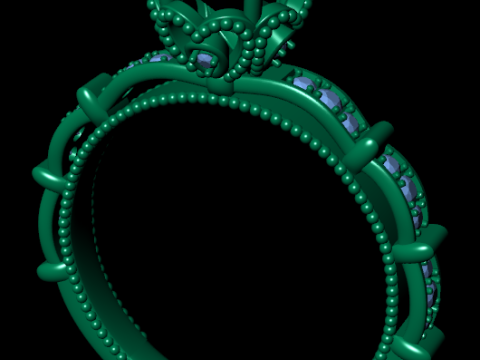 Women diamond engagement ring 3d render 3Dプリントモデル