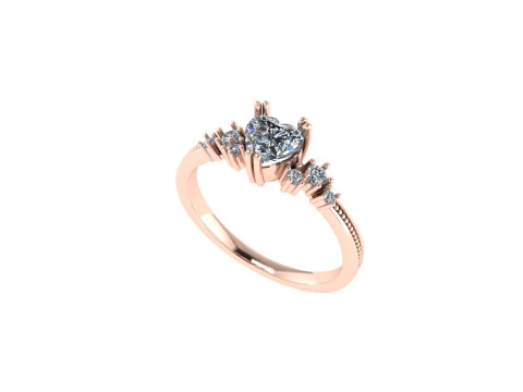 Women diamond engagement ring 3d render 3D Print Model