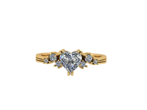 Women diamond engagement ring 3d render 3D Print Model