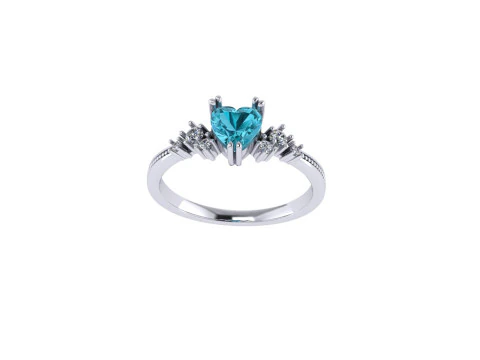 Women diamond engagement ring 3d render 3D Print Model