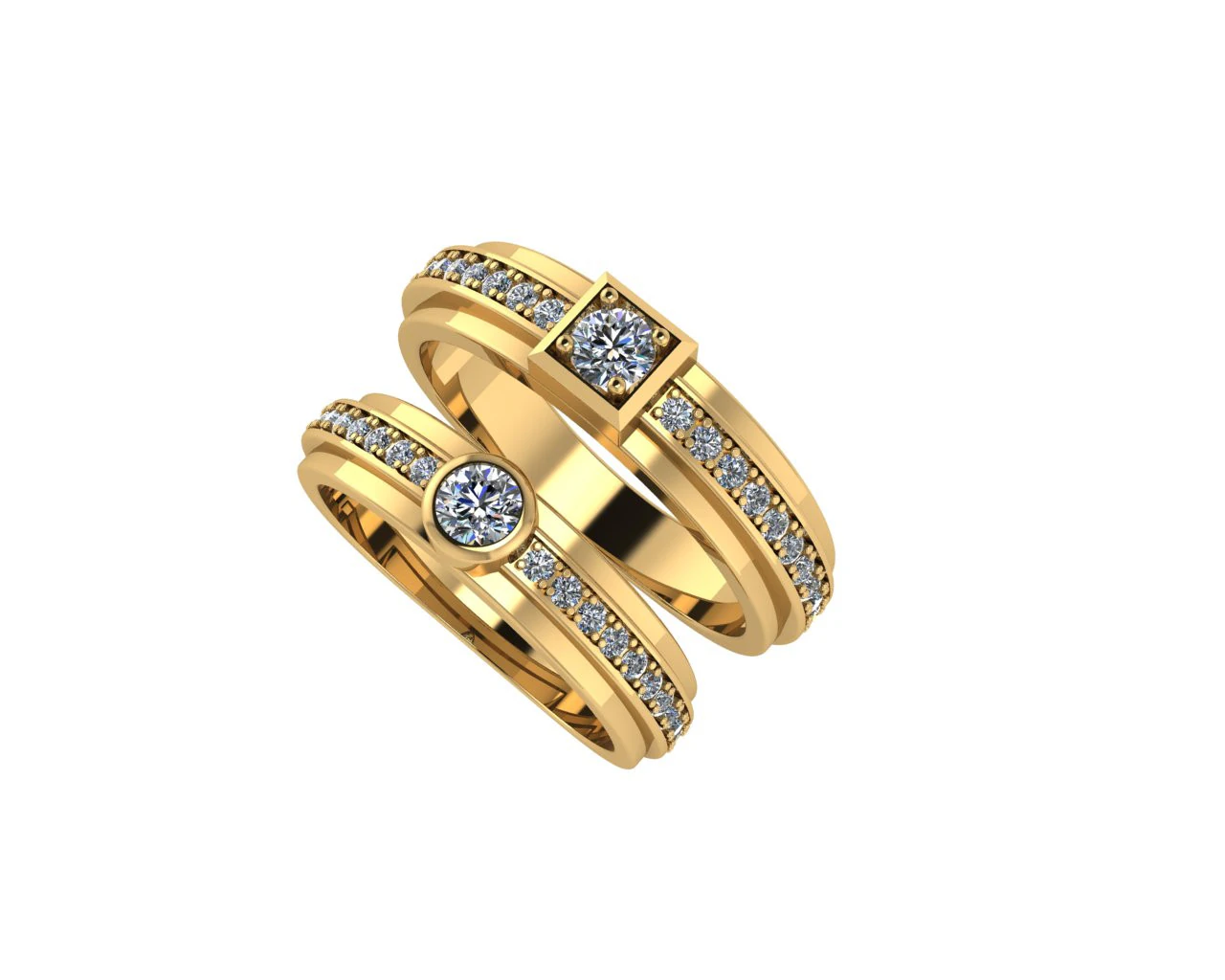 Wedding ring 3d render 3D Print Model .c4d .max .obj .3ds .fbx .stl .blend