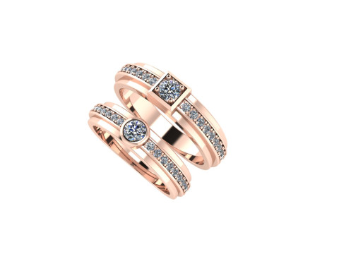 Wedding ring 3d render 3Dプリントモデル