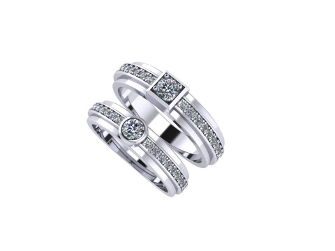 Wedding ring 3d render 3Dプリントモデル