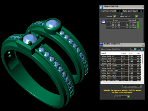 Wedding ring 3d render 3Dプリントモデル