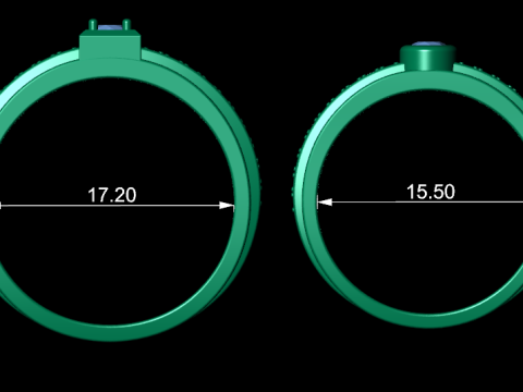 Wedding ring 3d render 3Dプリントモデル