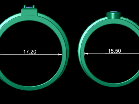 Wedding ring 3d render 3D Print Model