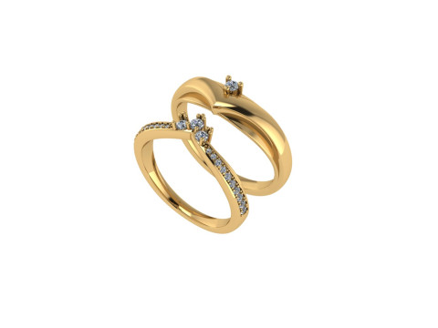 Wedding ring 3d render 3Dプリントモデル