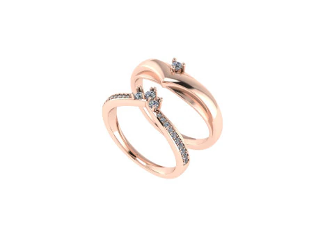 結婚指輪の 3 d レンダリング 3Dプリントモデル
