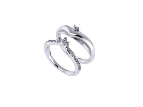 Wedding ring 3d render 3Dプリントモデル