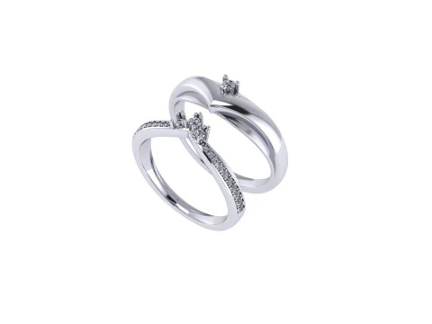 結婚指輪の 3 d レンダリング 3Dプリントモデル