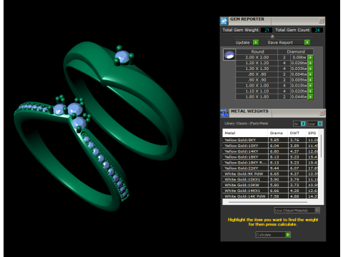 Wedding ring 3d render 3Dプリントモデル