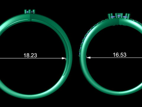 Wedding ring 3d render 3Dプリントモデル