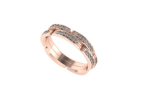 Women diamond engagement ring 3d render Modelo de Impressão 3D