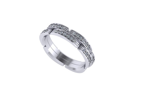 Women diamond engagement ring 3d render Modelo de Impressão 3D