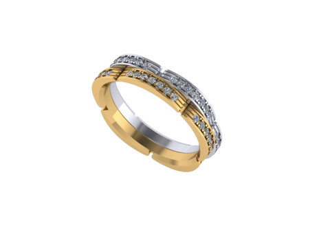Women diamond engagement ring 3d render Modelo de Impressão 3D