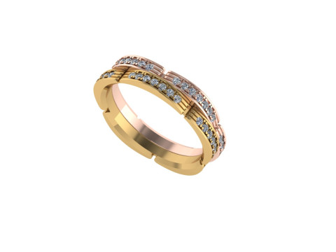 Women diamond engagement ring 3d render Modelo de Impressão 3D