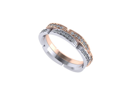 Women diamond engagement ring 3d render Modelo de Impressão 3D