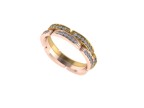 Women diamond engagement ring 3d render Modelo de Impressão 3D