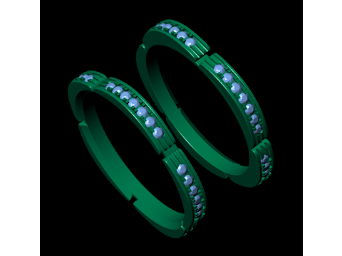 Women diamond engagement ring 3d render Modelo de Impressão 3D