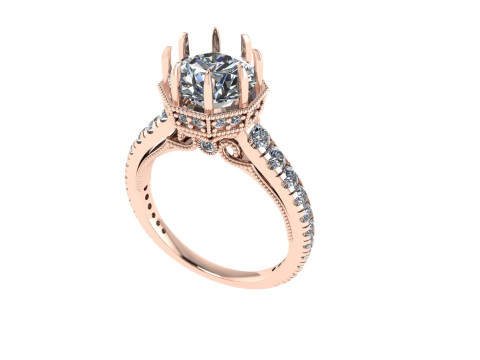Women diamond engagement ring 3d render 3Dプリントモデル