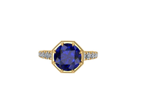 Women diamond engagement ring 3d render 3Dプリントモデル