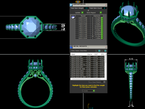Women diamond engagement ring 3d render 3Dプリントモデル