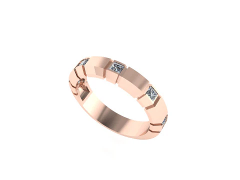 Men diamond engagement ring 3d render 3D Print Model